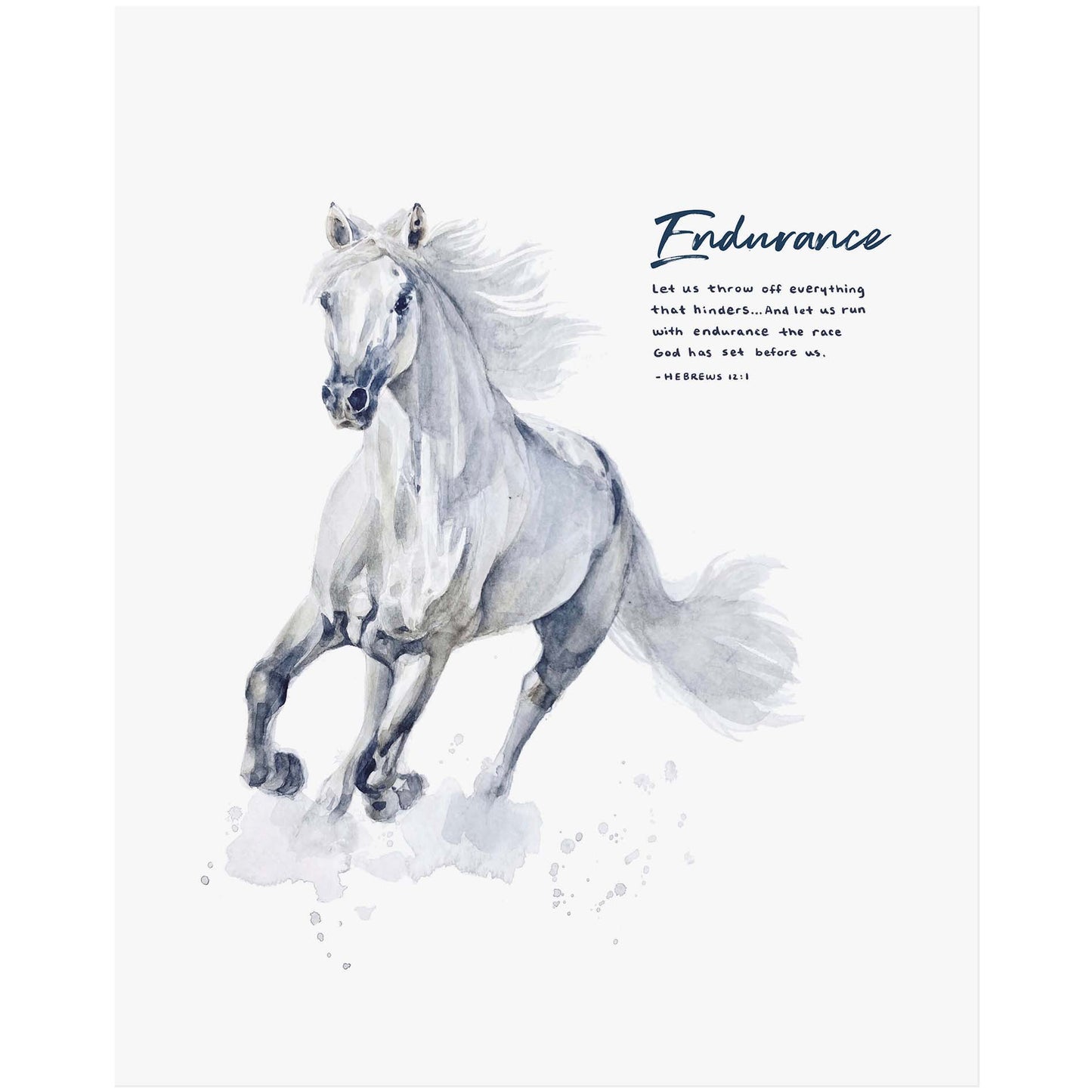 Endurance - Hebrews 12:1 Scripture Art Print
