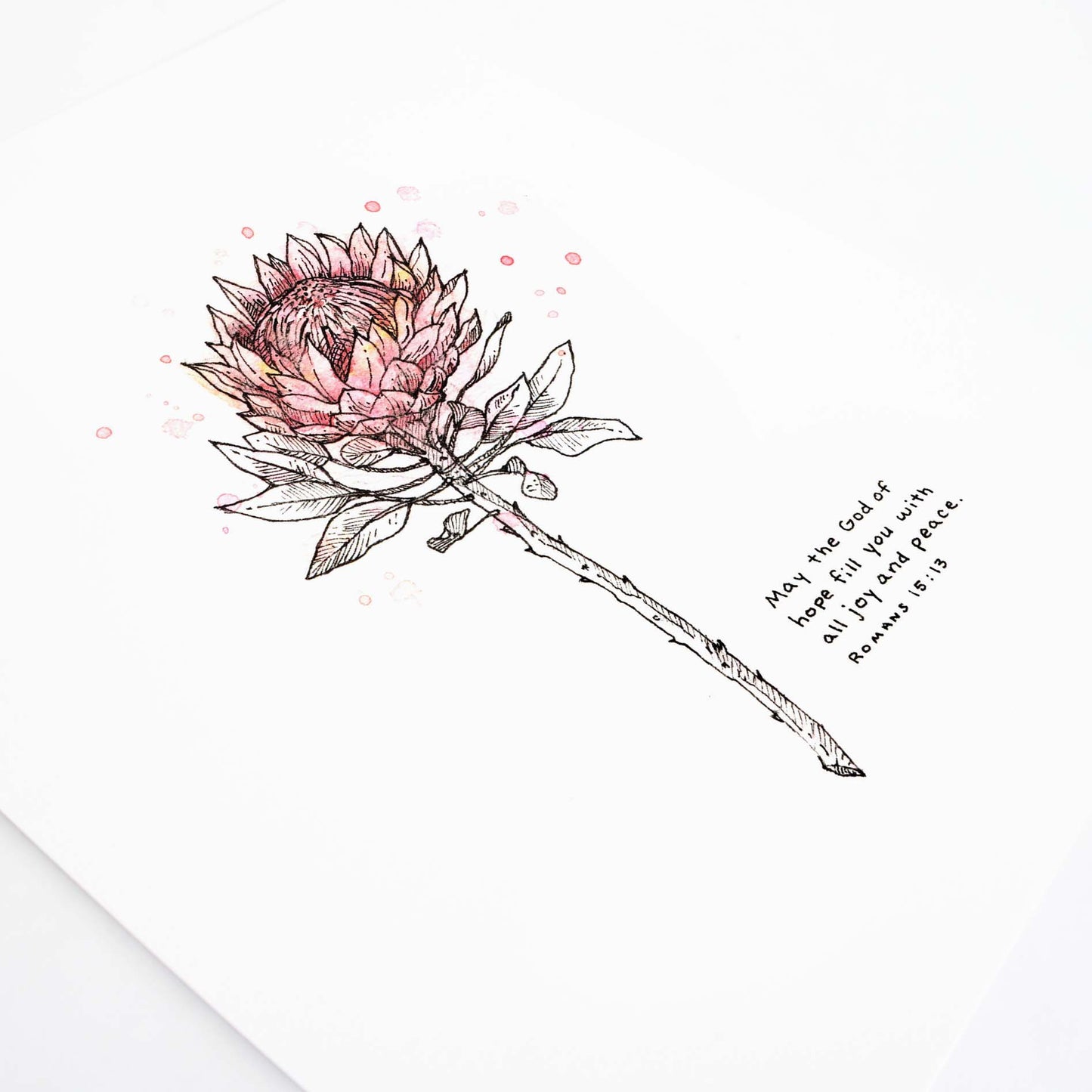 Angle of Joy & Peace - Romans 15:13 Scripture Art Print