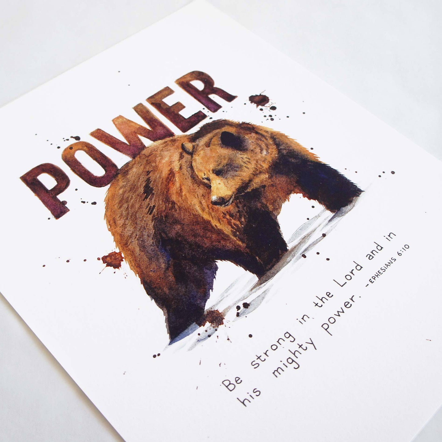Angle of Power - Ephesians 6:10 Scripture Art Print