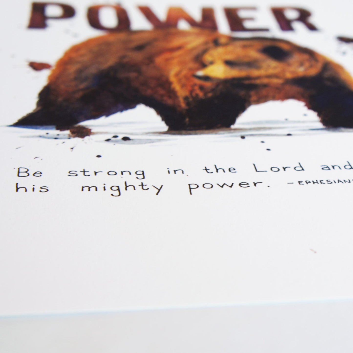 Verse Detail of Power - Ephesians 6:10 | Bible Art Print
