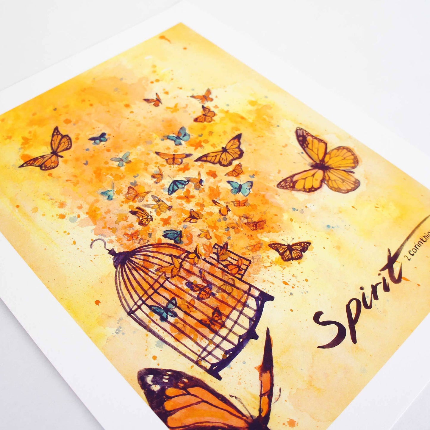 Angle shot of Spirit of the Lord - 2 Corinthians 3:17 Scripture Art Print
