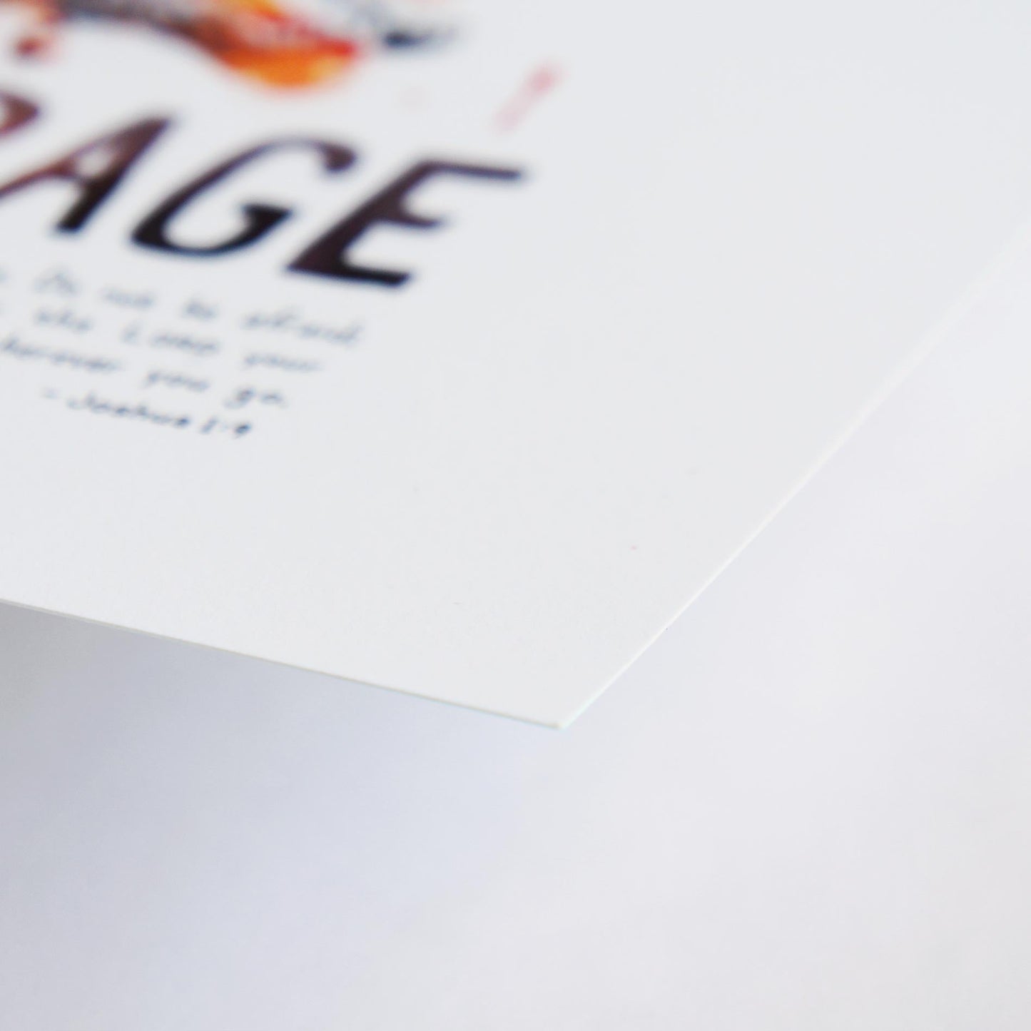 Courage - Joshua 1:9 Scripture Artwork Paper Quality