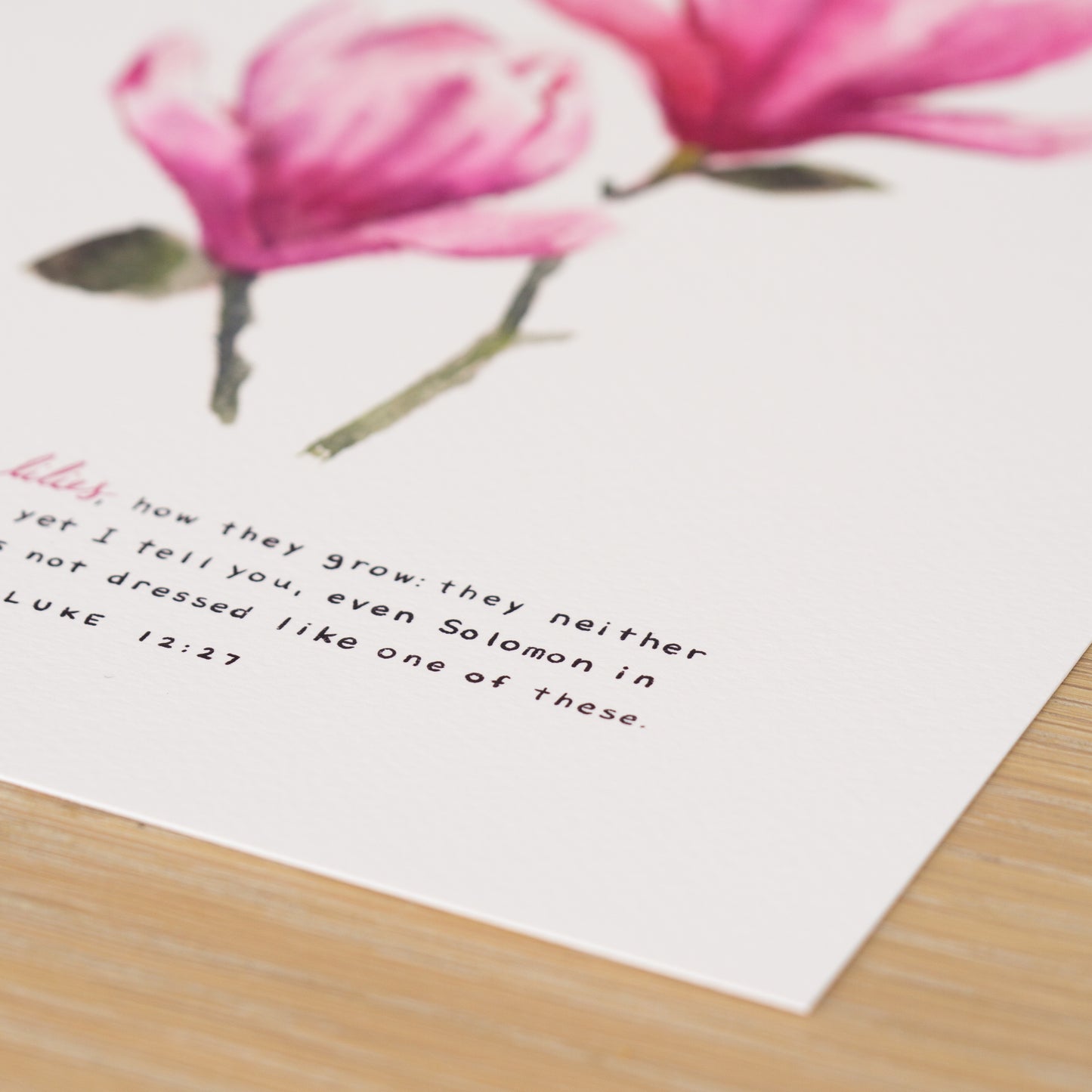 Consider the Lilies - Luke 12:27