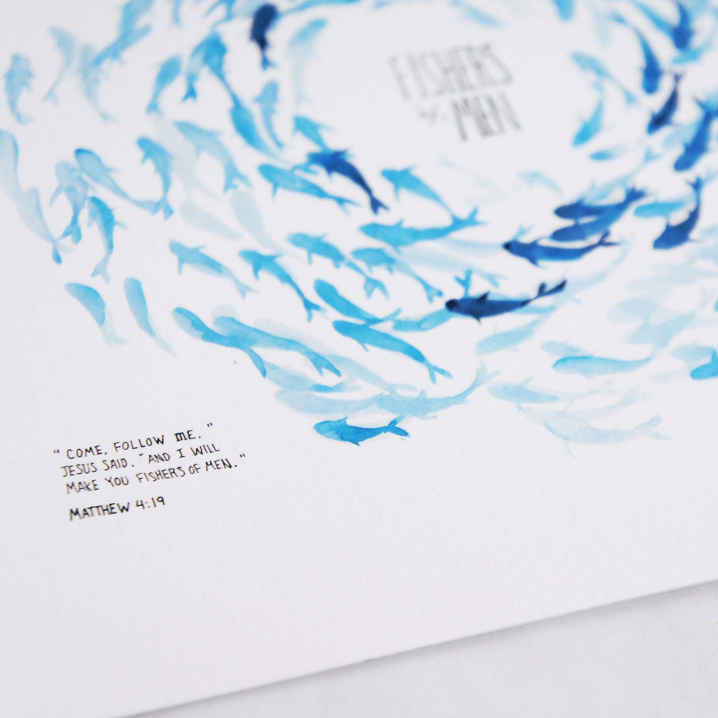 Fishers of Men - Matthew 4:19 Scripture Wall Art