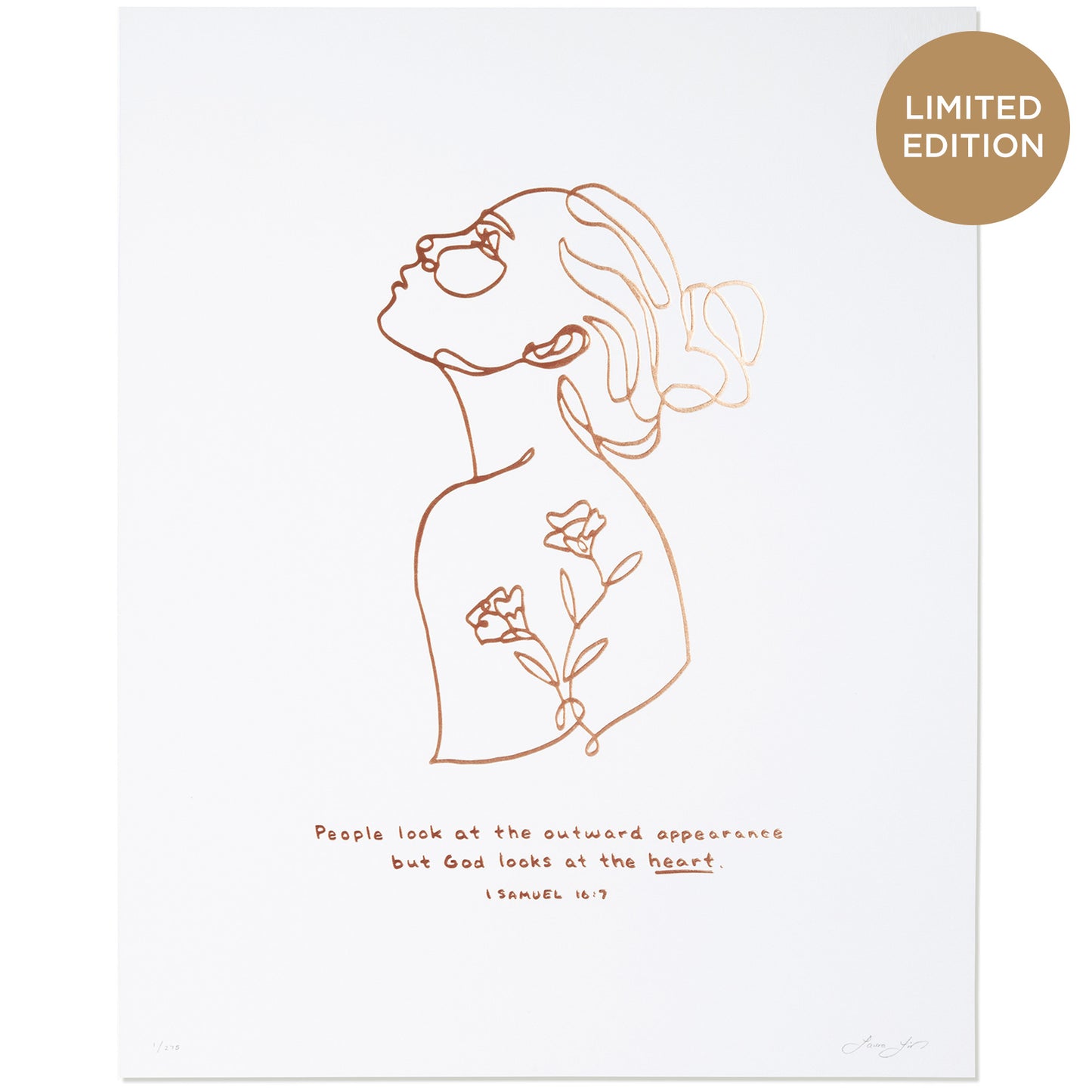 God Looks at the Heart - Illuminated (16x20 Limited Edition)