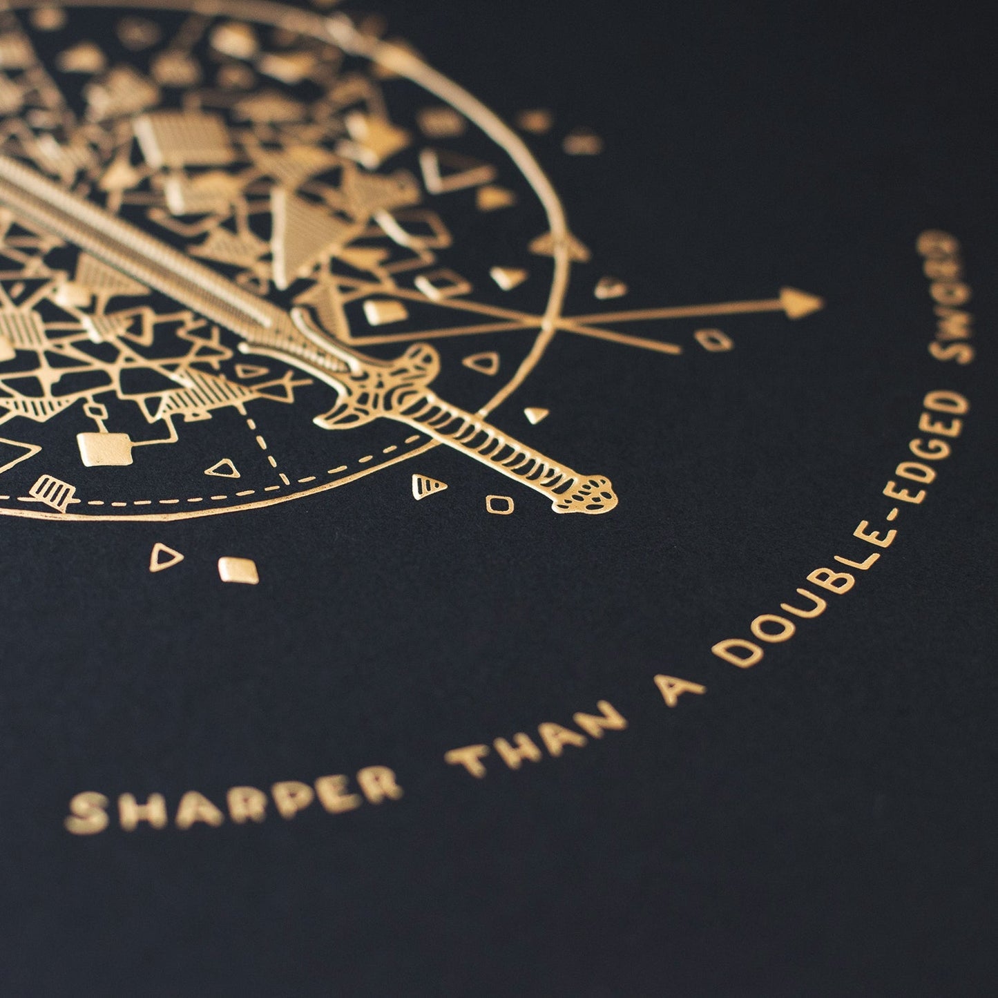 Sword of the Spirit - 16x20 Gold Emboss Print