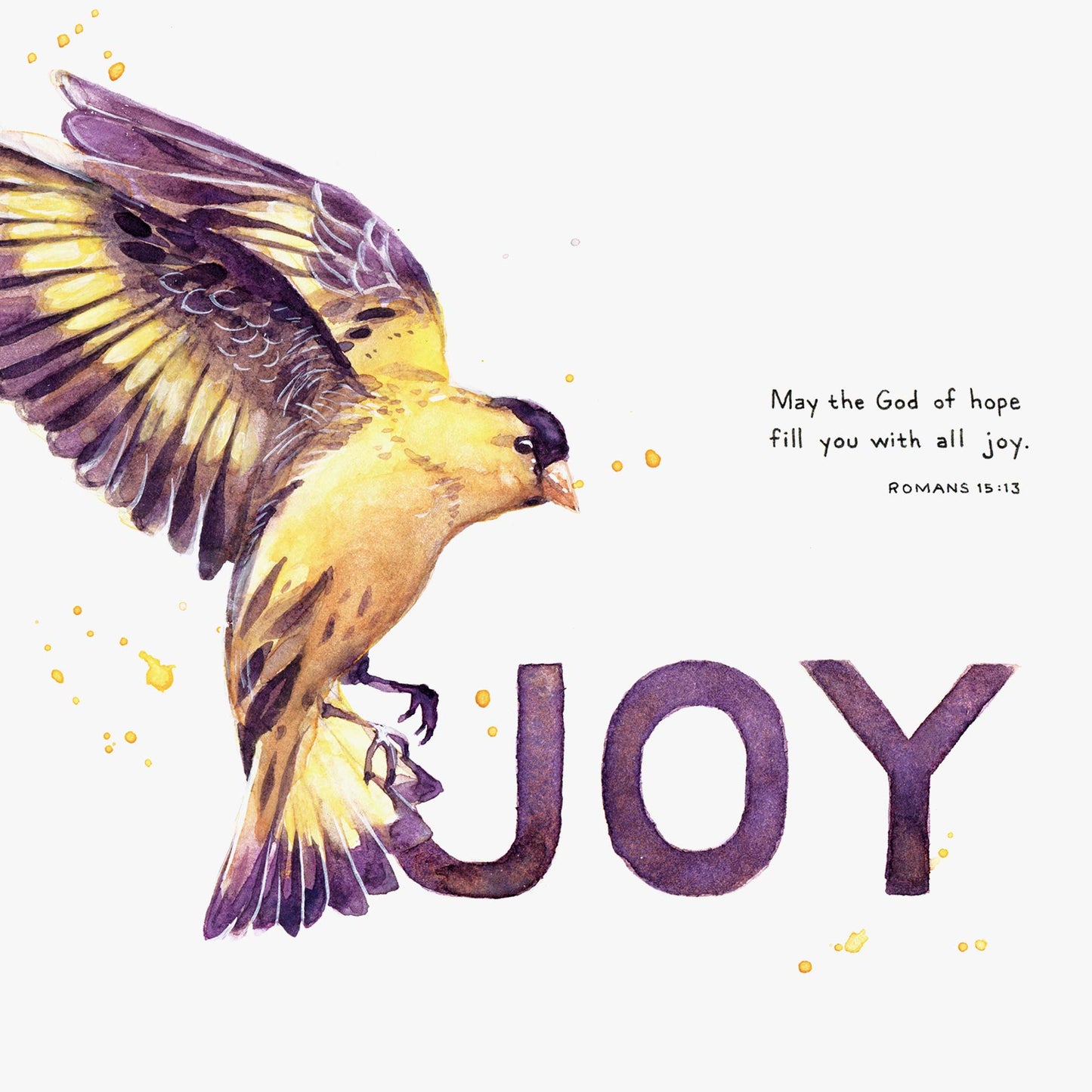 Scripture Art Print for "May the God of hope fill you with all joy." - Romans 15:13