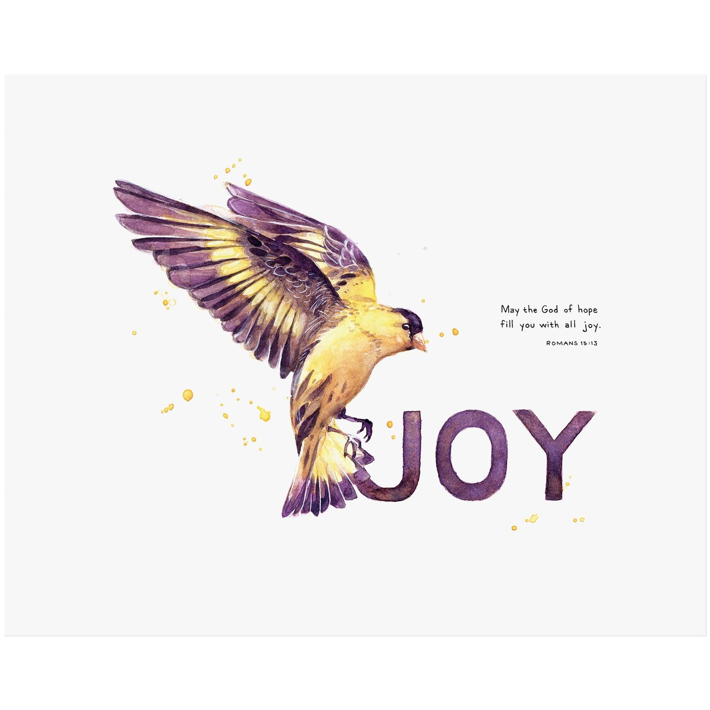Joy - Romans 15:13 Scripture Art Print