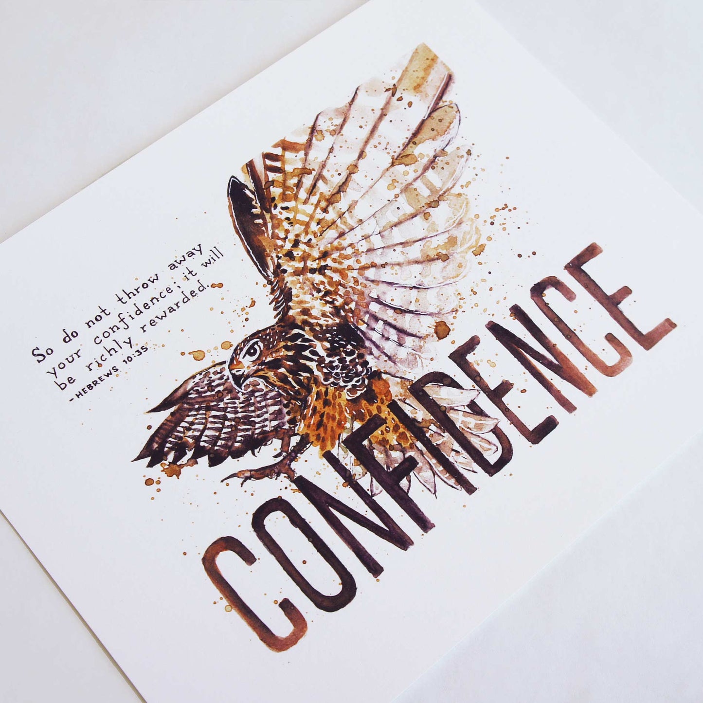 Confidence - Hebrews 10:35 Bible Art Print