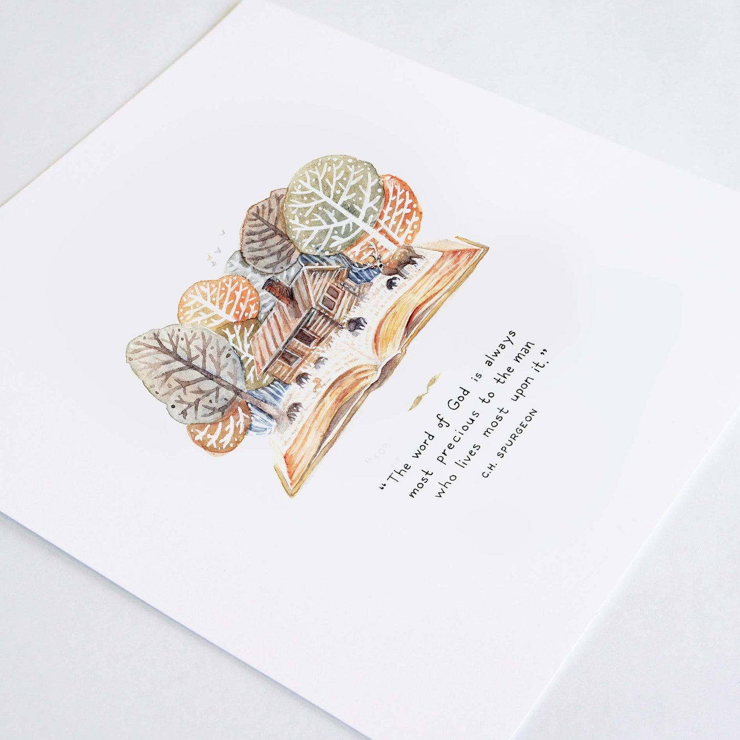 Second Angle of Charles Spurgeon Live Upon The Word Quote Art Print