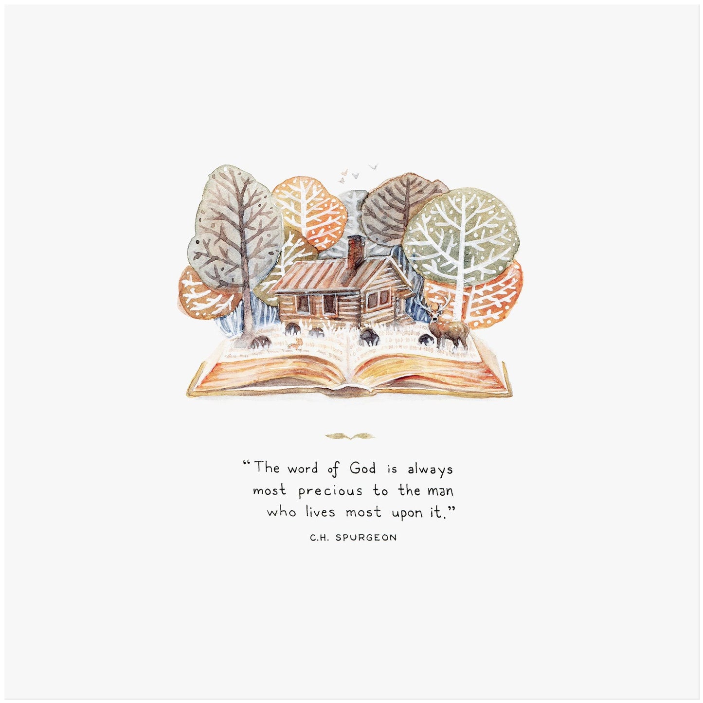 Charles Spurgeon Live Upon The Word Quote Art Print
