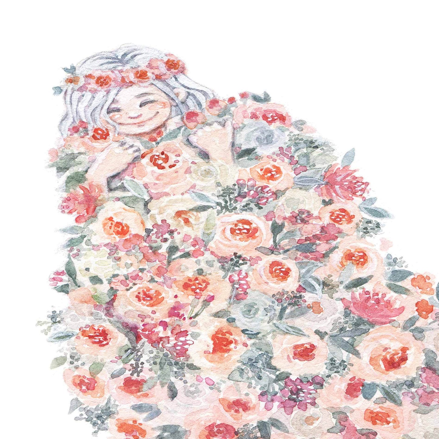 Watercolor texture of Robe of His Righteousness - Isaiah 61:10 Scripture Wall Art