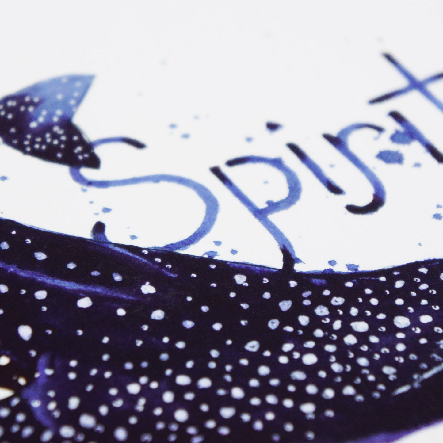 Watercolor detail of spirit whaleshark Bible Art Print