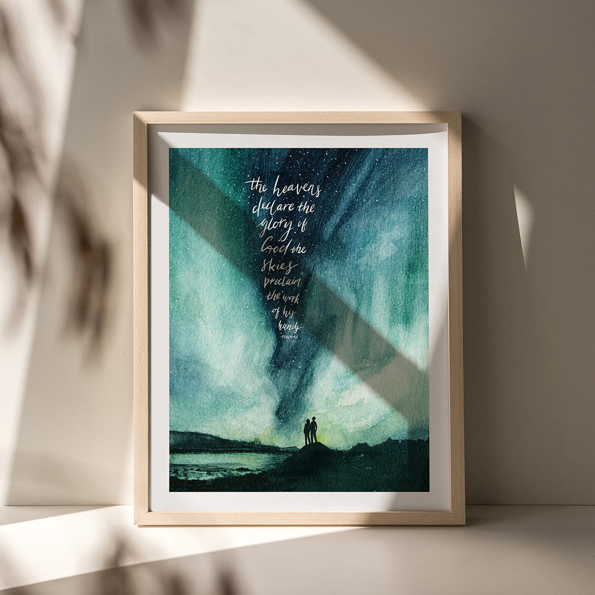 Aurora Night Sky - Psalm 19:1 (11x14 Limited Edition)