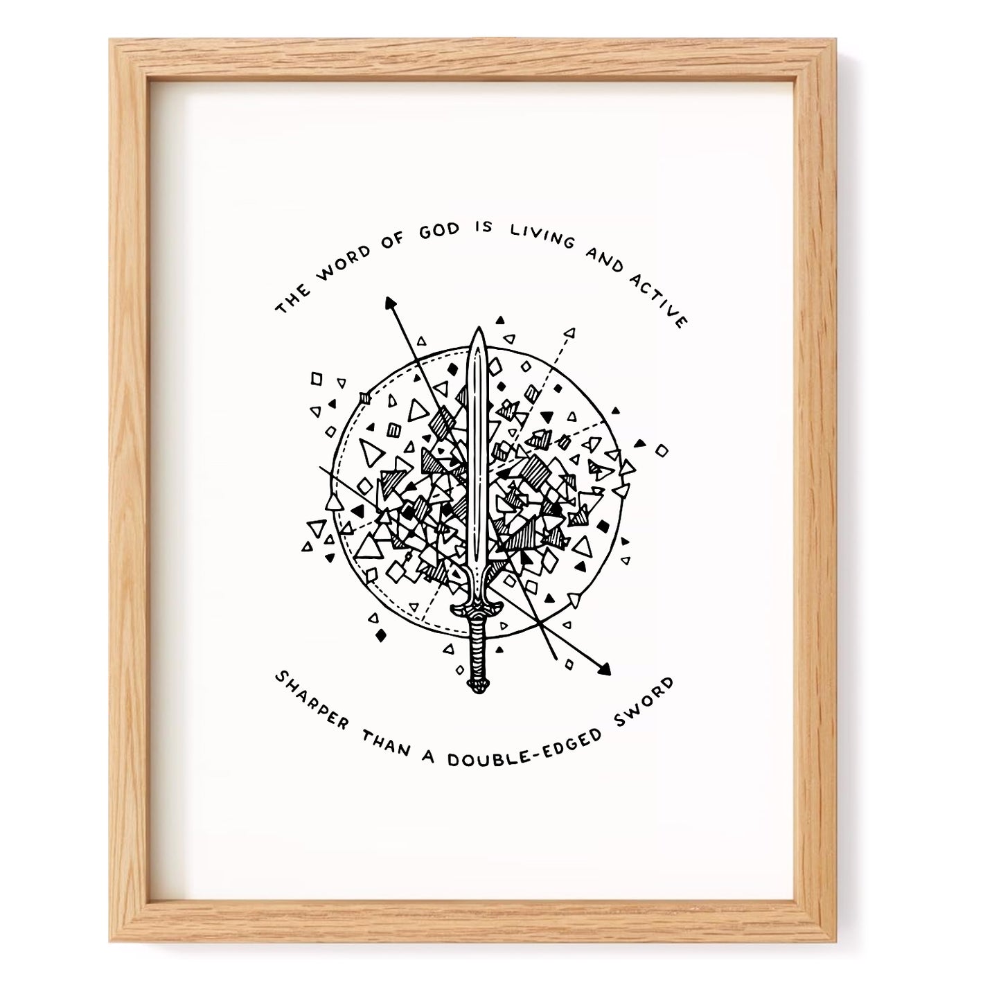 Sword of the Spirit - 16x20 Letterpress Print