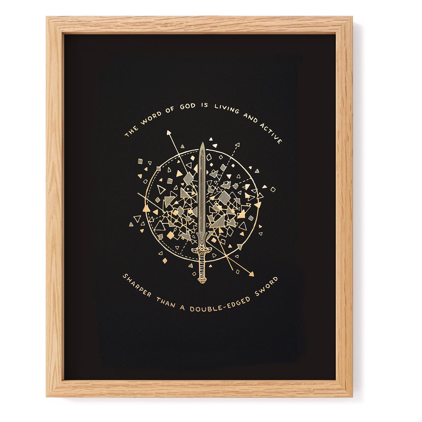 Sword of the Spirit - 16x20 Gold Emboss Print