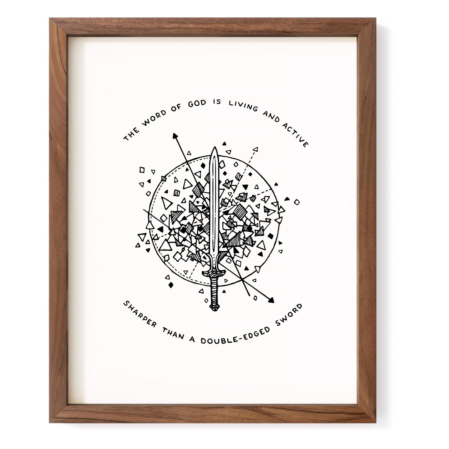 Sword of the Spirit - 16x20 Letterpress Print
