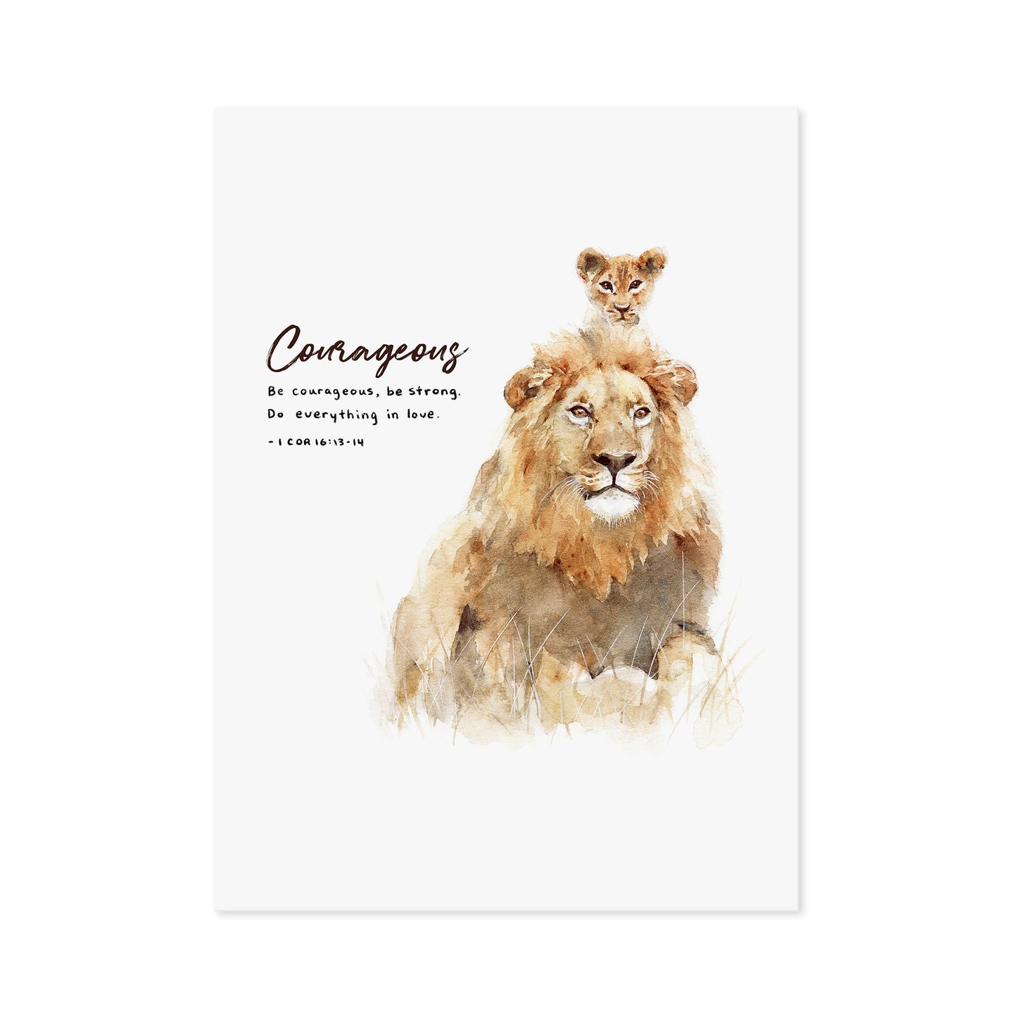 Lion & Cub - 1 Corinthians 16:13-14