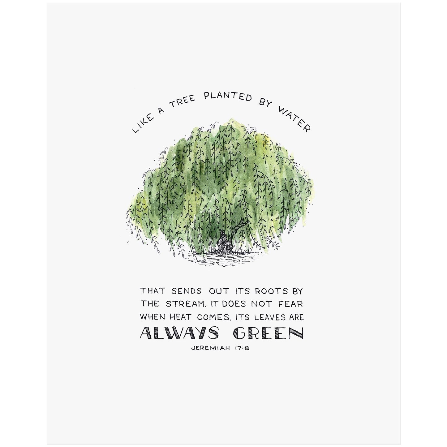 Willow Trees of Faith Scripture Art Jeremiah 17:8