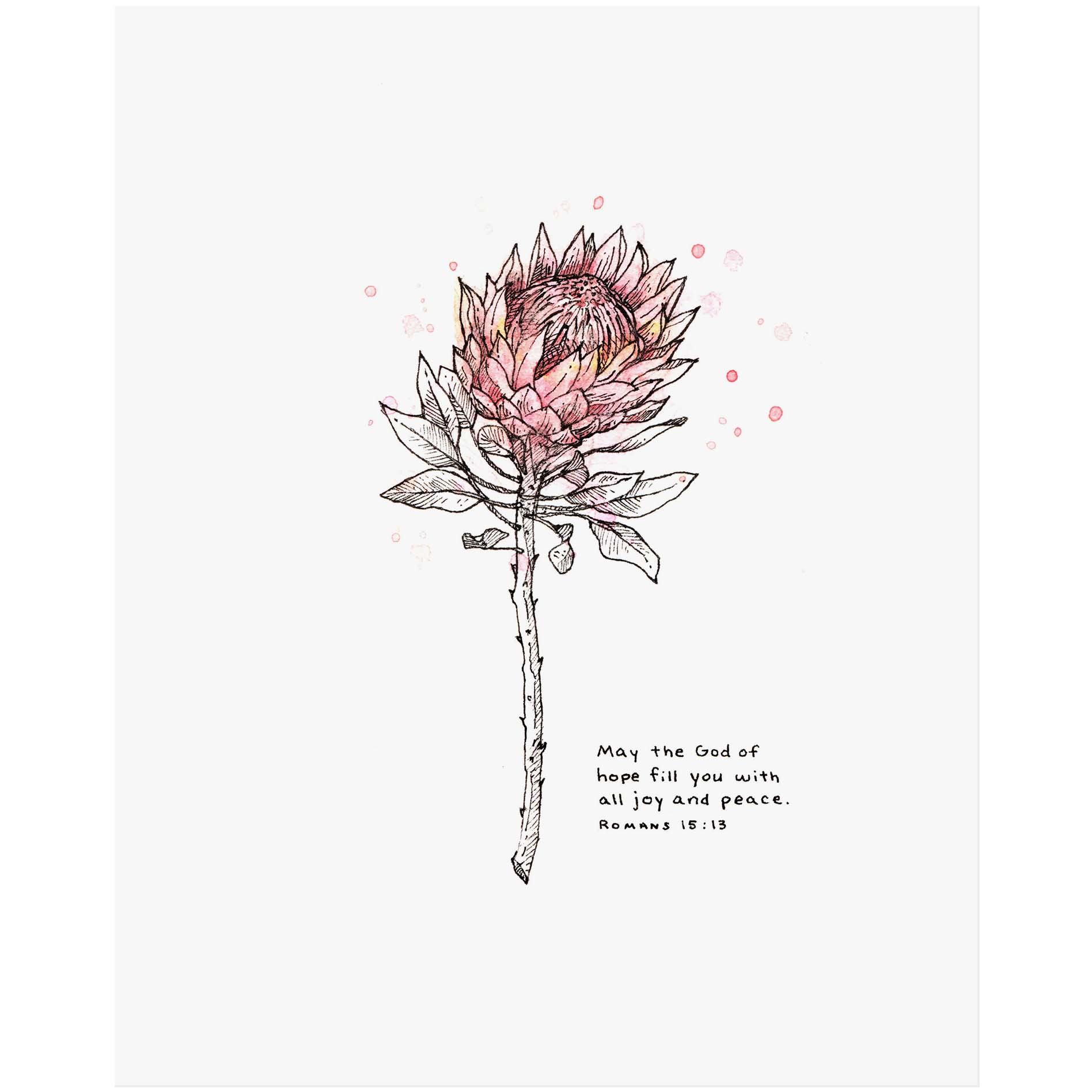 Joy & Peace - Romans 15:13 Scripture Art Print