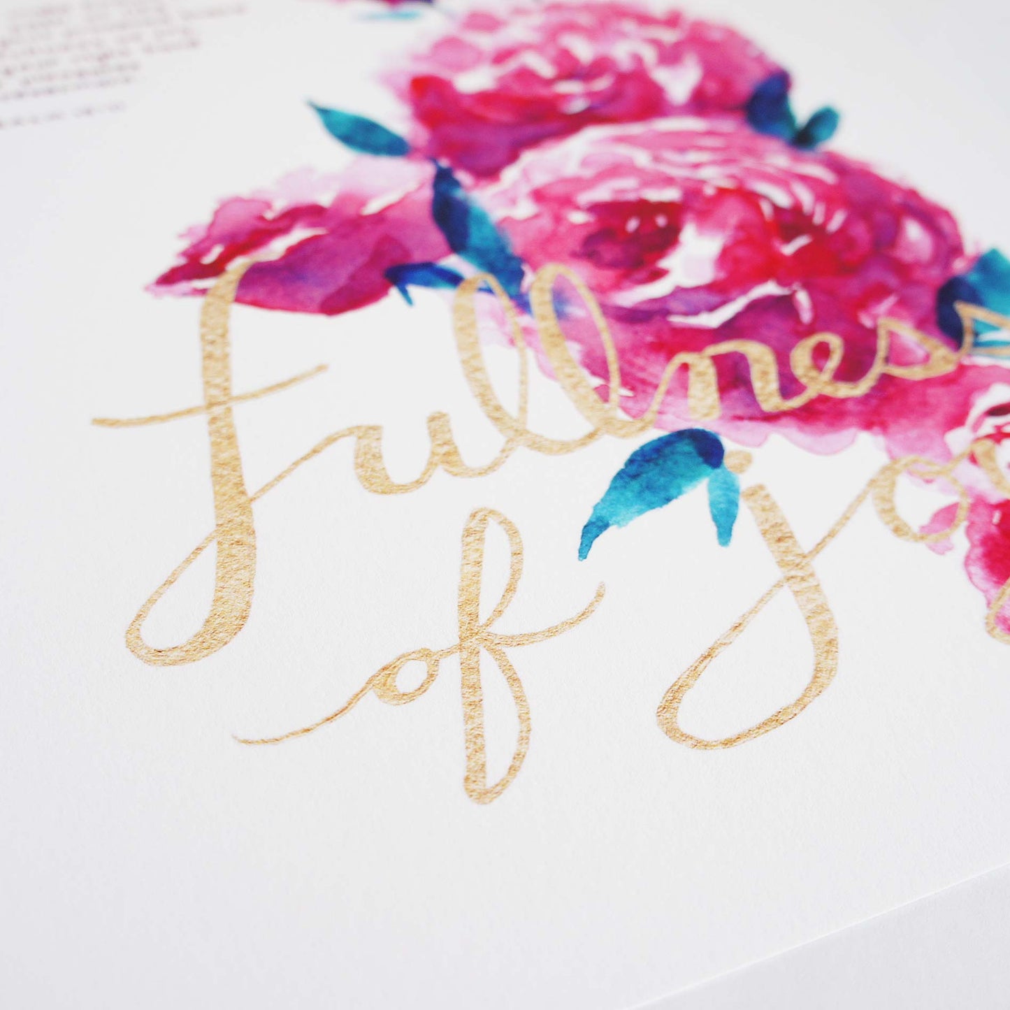 Fullness of Joy - Psalm 16:11 Bible Wall Art Detail Shot
