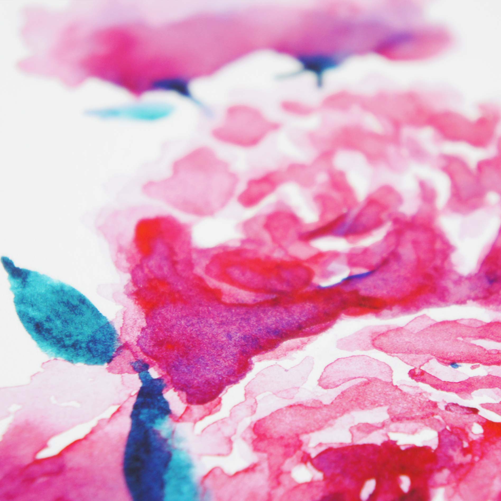 Fullness of Joy - Watercolor Detail Shot