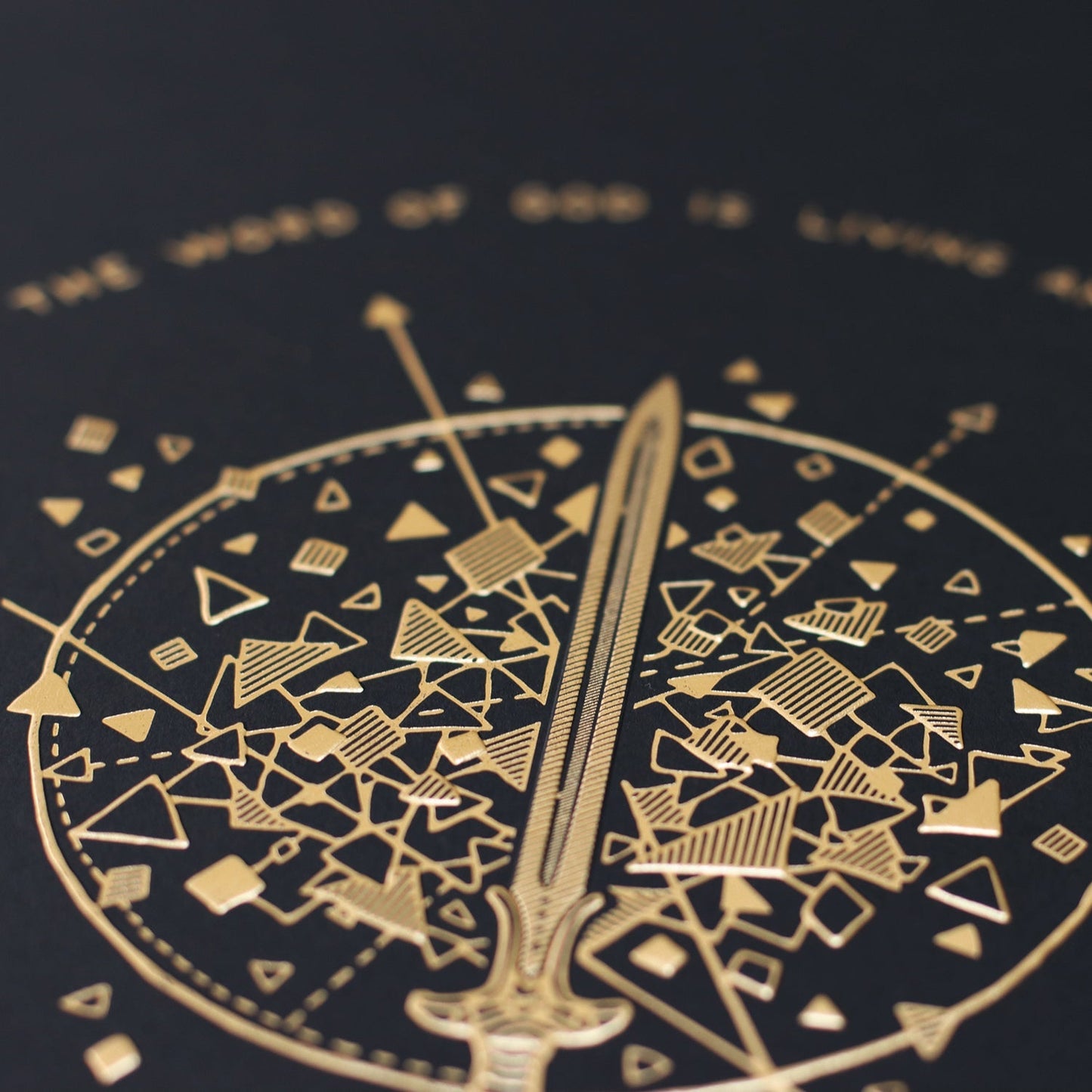 Sword of the Spirit - 16x20 Gold Emboss Print