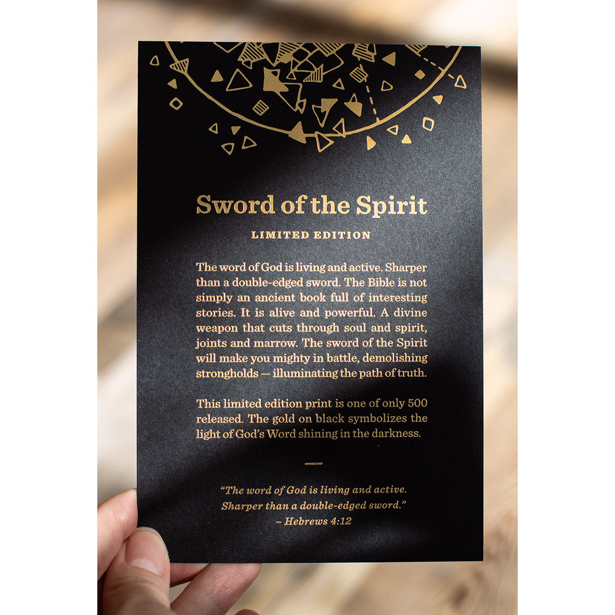 Sword of the Spirit - Gold 11x14" (Limited Edition)