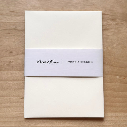 4 Premium Linen Envelopes