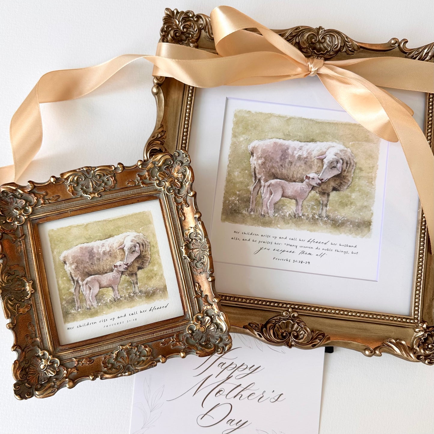 "Her Children Arise and Called Her Blessed" (Mama Sheep & Lamb) - Limited Edition