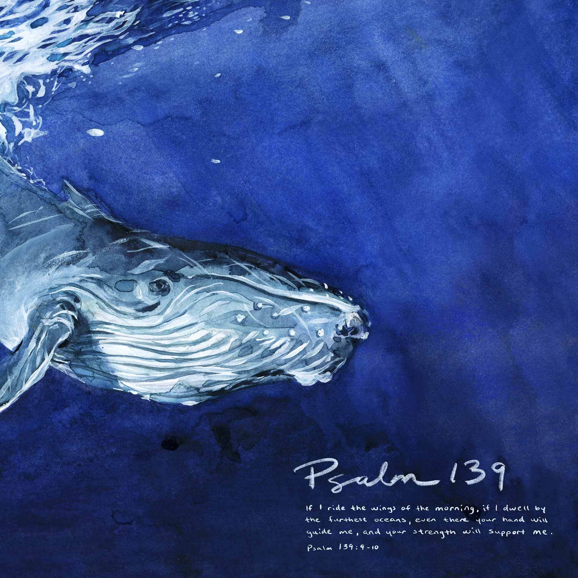 Scripture Artwork of "If I ride the wings of the morning, if I dwell by the farthest oceans, even there your hand will guide me, and your strength will support me." - Psalm 139:9-10