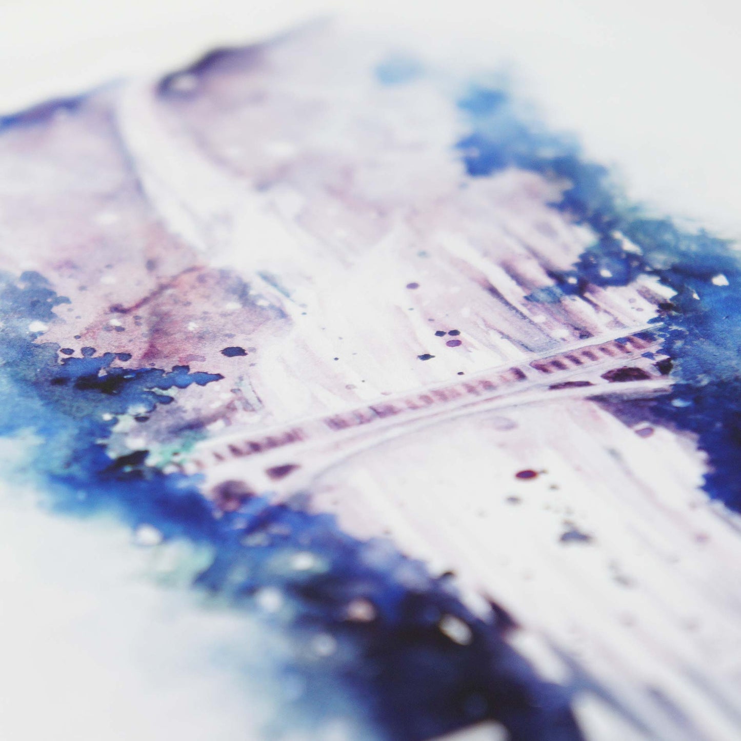 Faith Waterfall - Hebrews 11:1 Closeup of watercolor illustration
