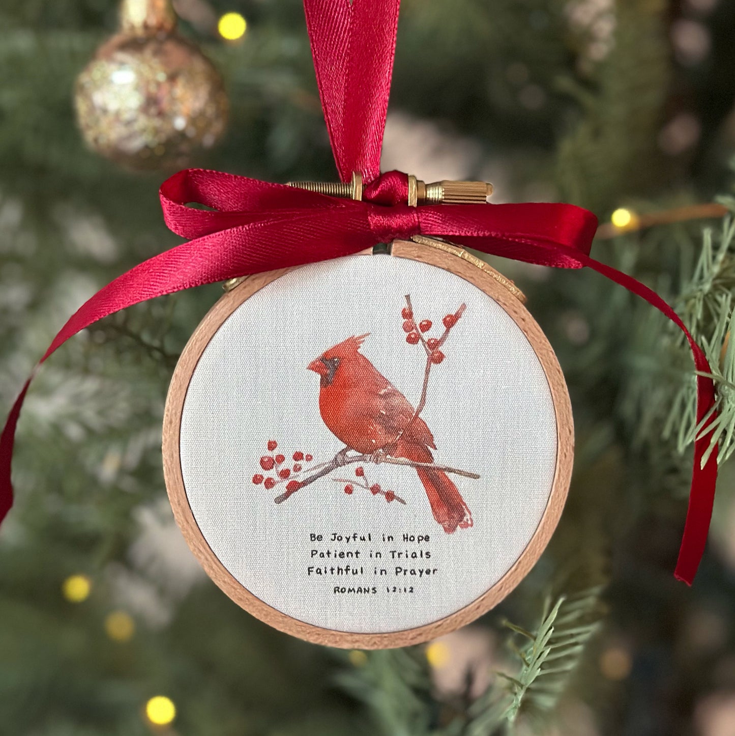 Tiny Verses™ Ornament - Joyful, Patient, Faithful (Romans 12:12)
