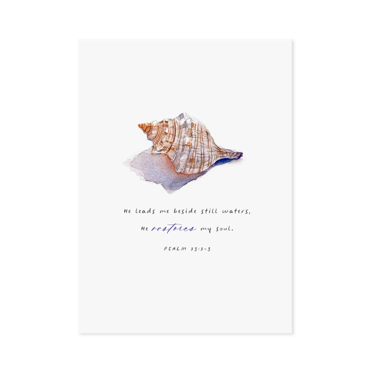 Beside Still Waters - Psalm 23:2-3 (Limited Edition Print)