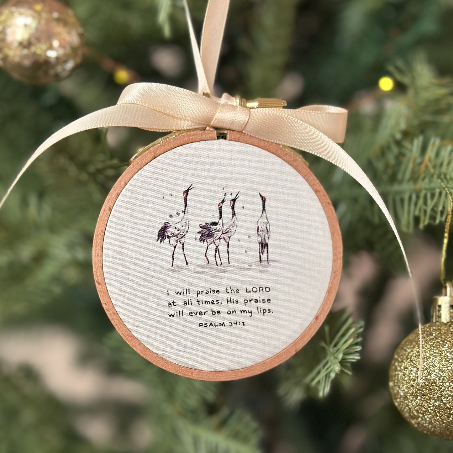 Tiny Verses™ Ornament - I Will Praise the Lord (Psalm 34:1)