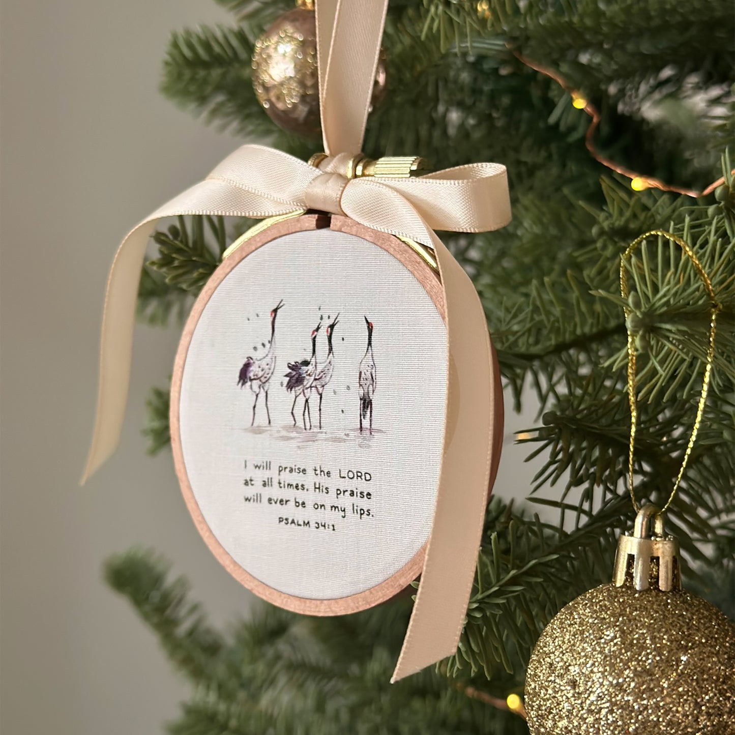 Tiny Verses™ Ornament - I Will Praise the Lord (Psalm 34:1)