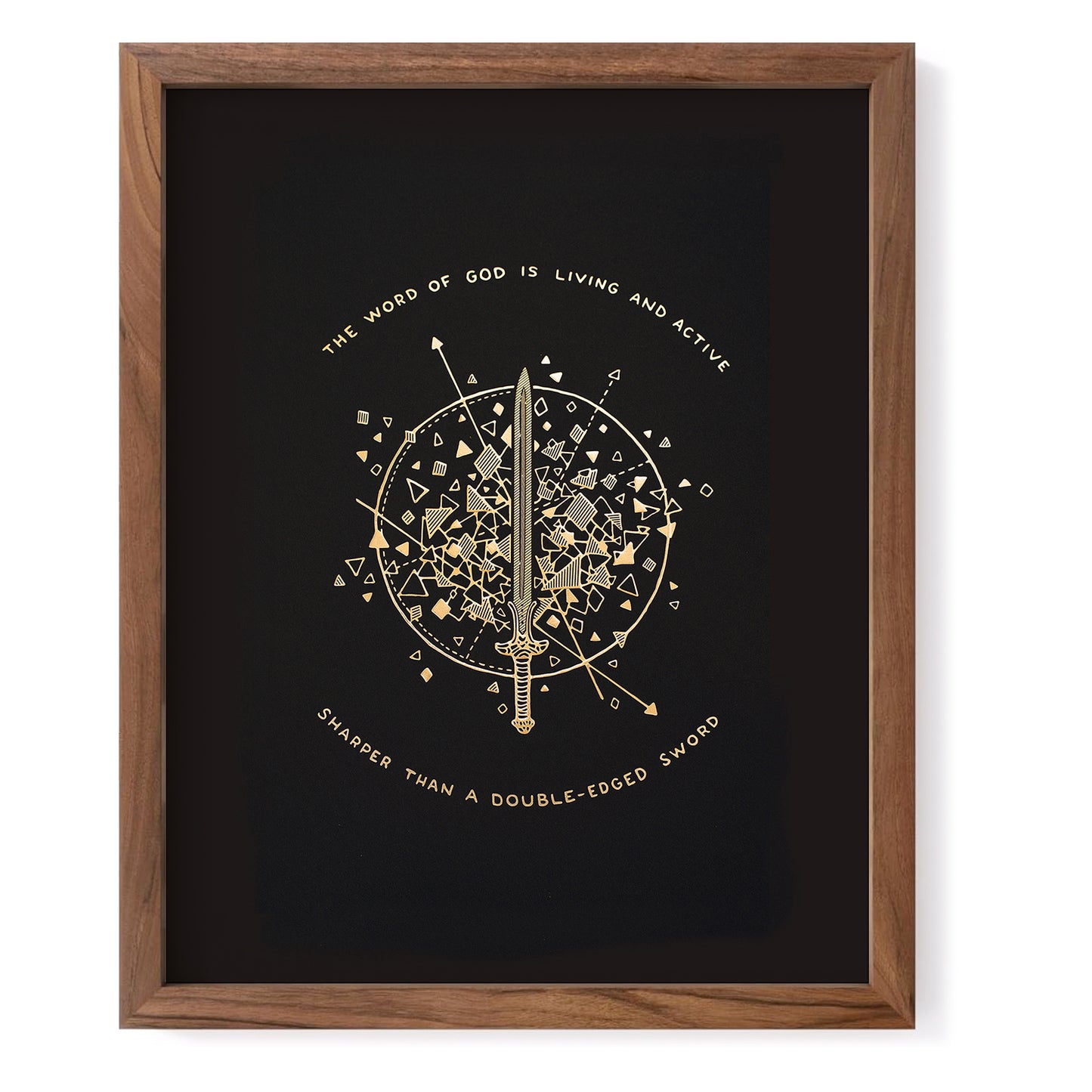 Sword of the Spirit - 16x20 Gold Emboss Print