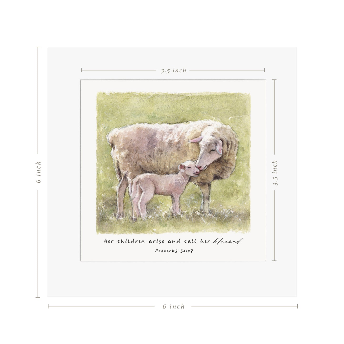 "Her Children Arise and Called Her Blessed" (Mama Sheep & Lamb) - Limited Edition