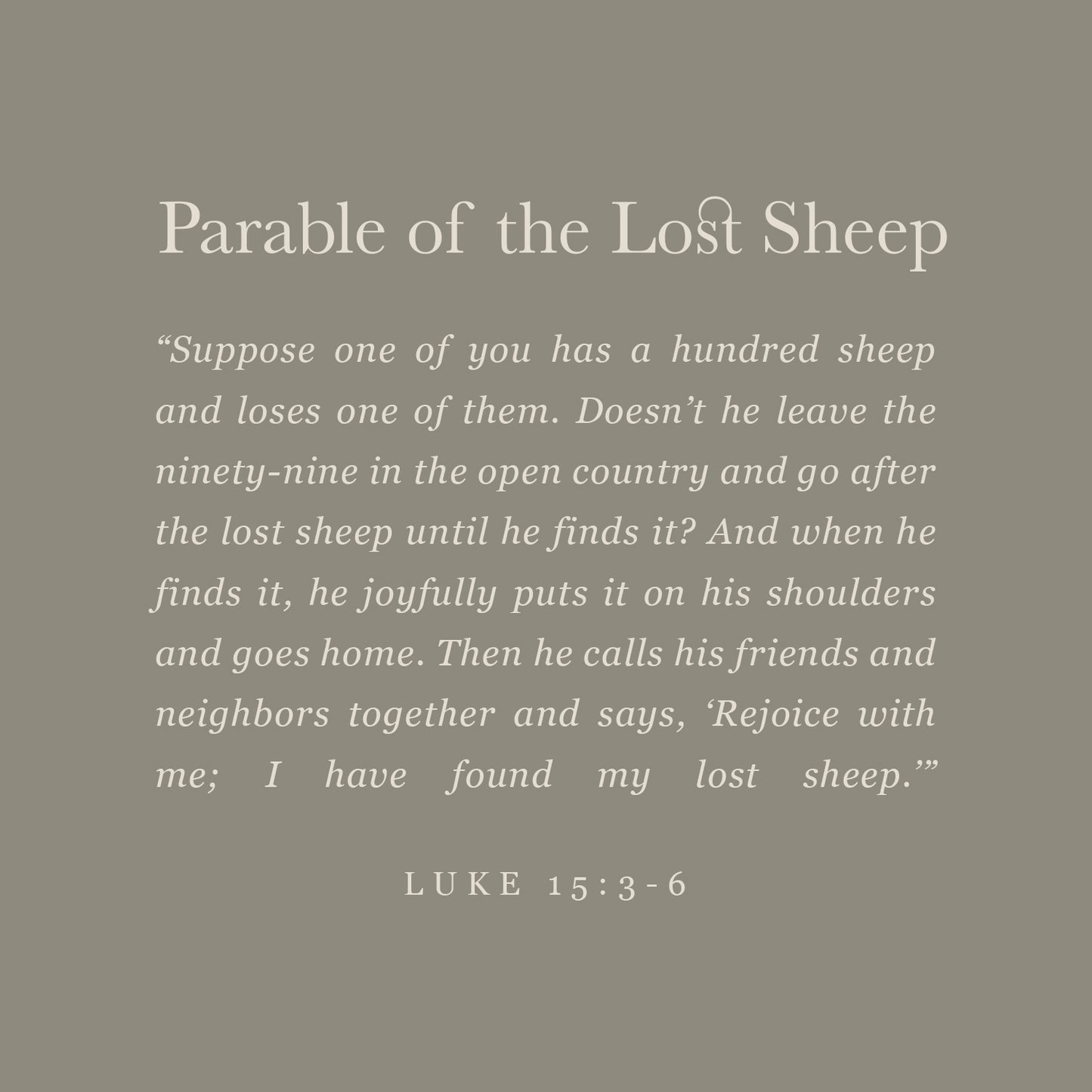 “I Have Found My Sheep!” - Limited Edition