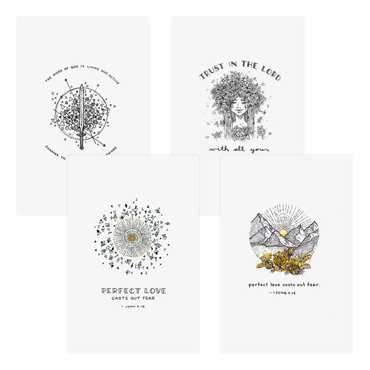 Tiny Verses™ - Line Illustrations (4 Print Set)