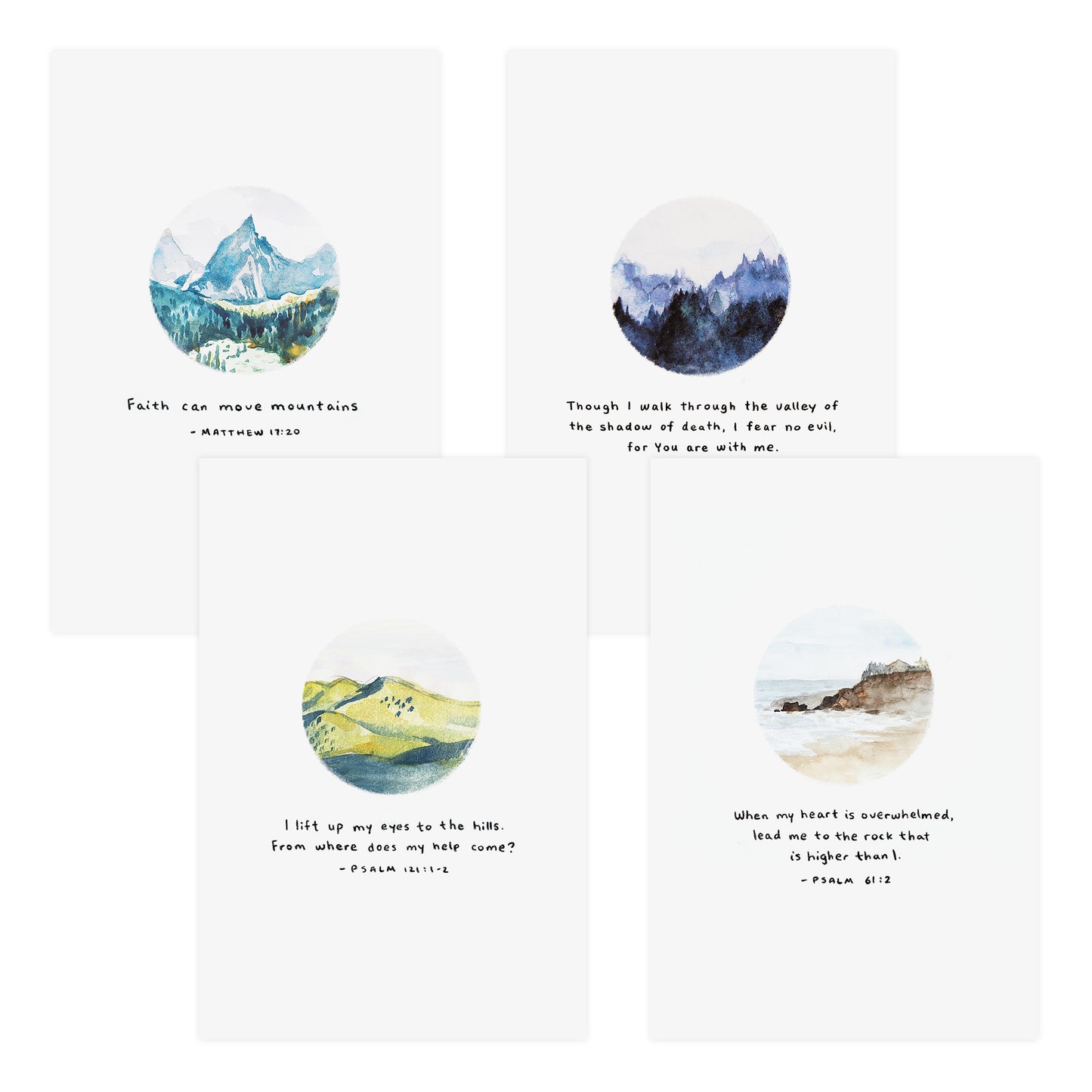 Tiny Verses™ - Mountains & Hills (4 Print Set)