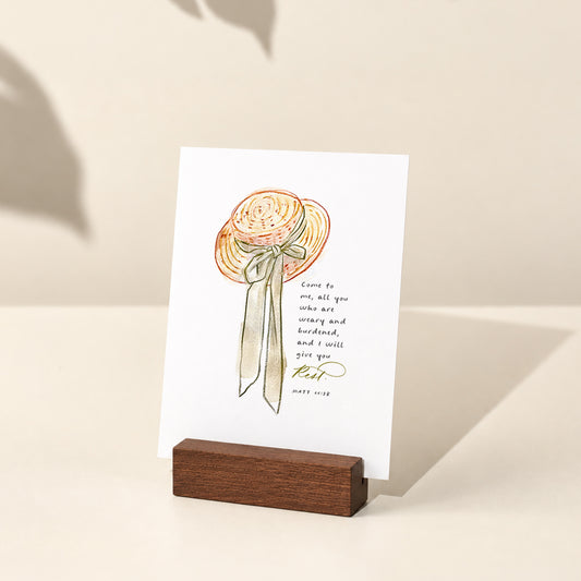 Walnut Wood Art Holder